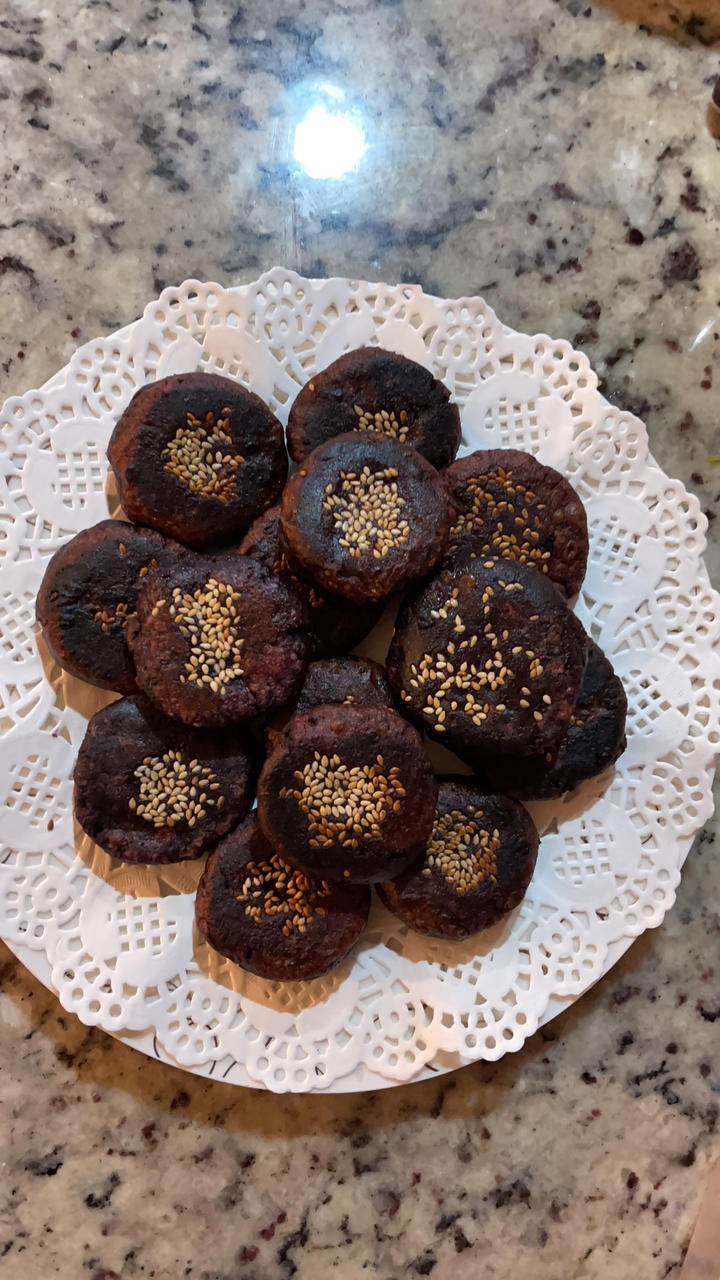 不用炸  比南瓜饼好吃的紫薯饼
