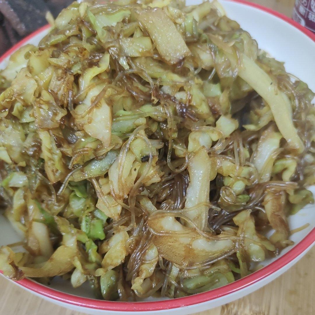粉丝炒包菜