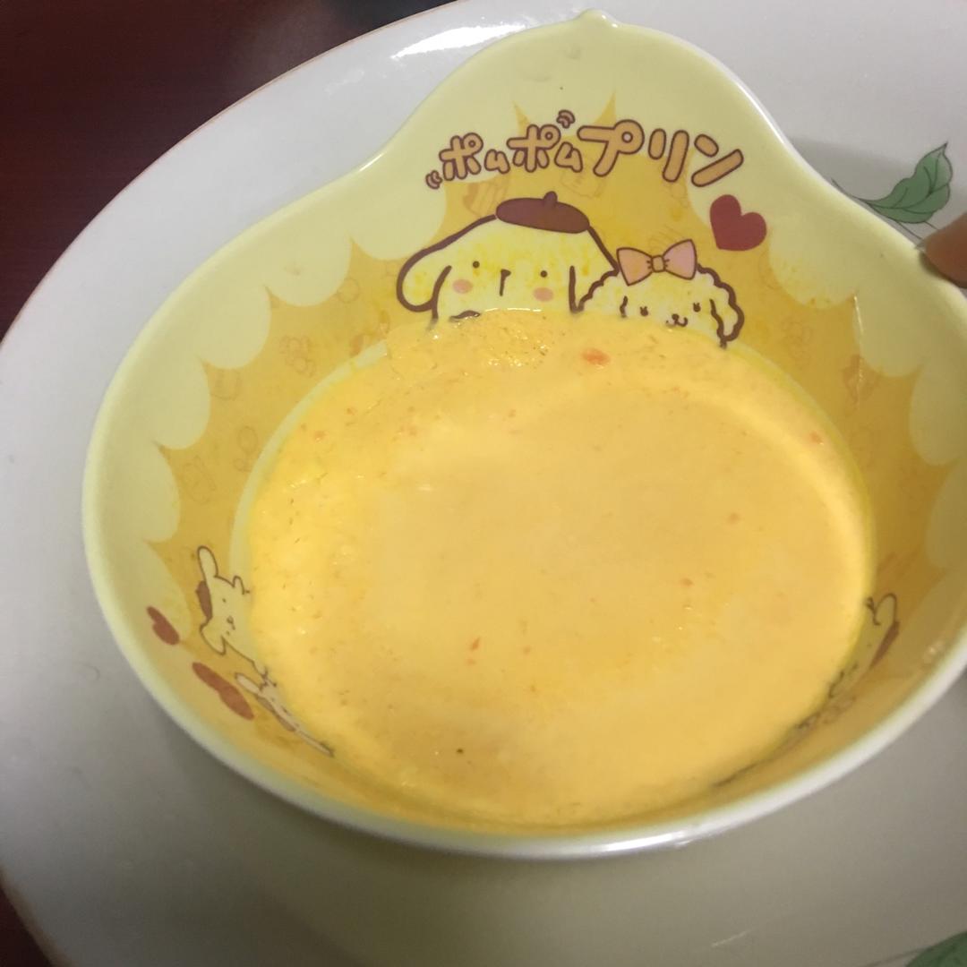 jin777做的6个月宝宝辅食(胡萝卜蒸蛋)