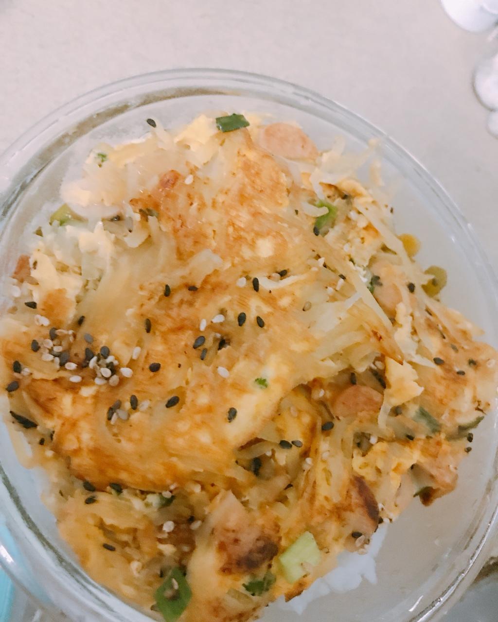土豆丝鸡蛋饼