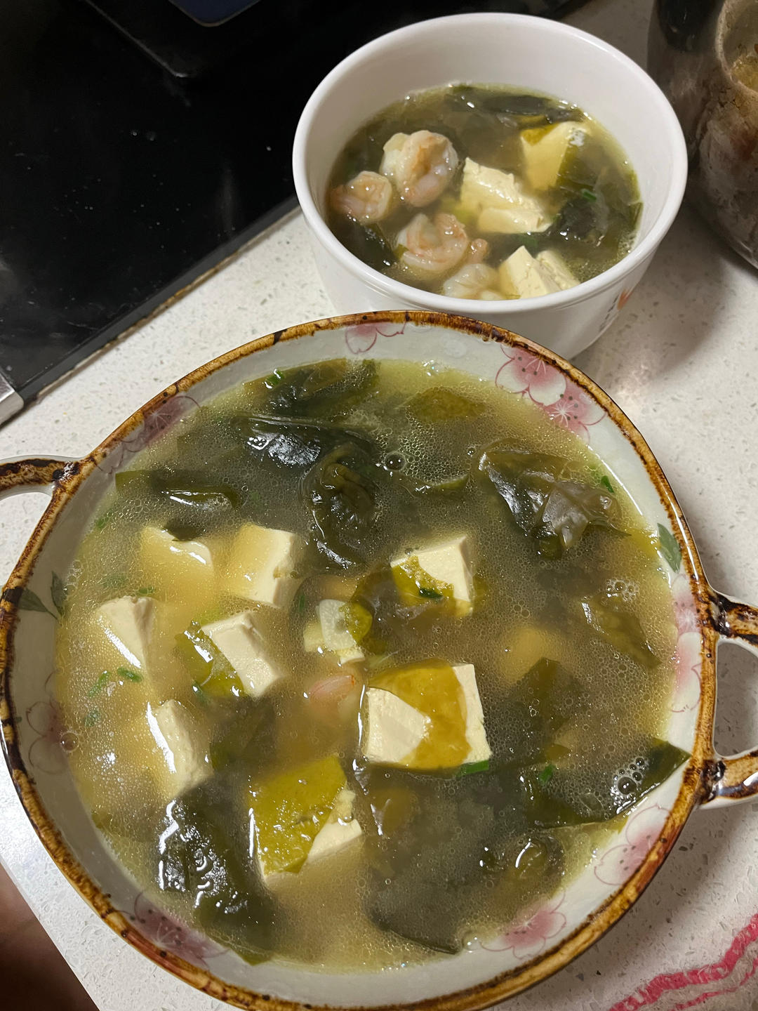 孩子增高汤 | 虾仁豆腐裙带菜汤