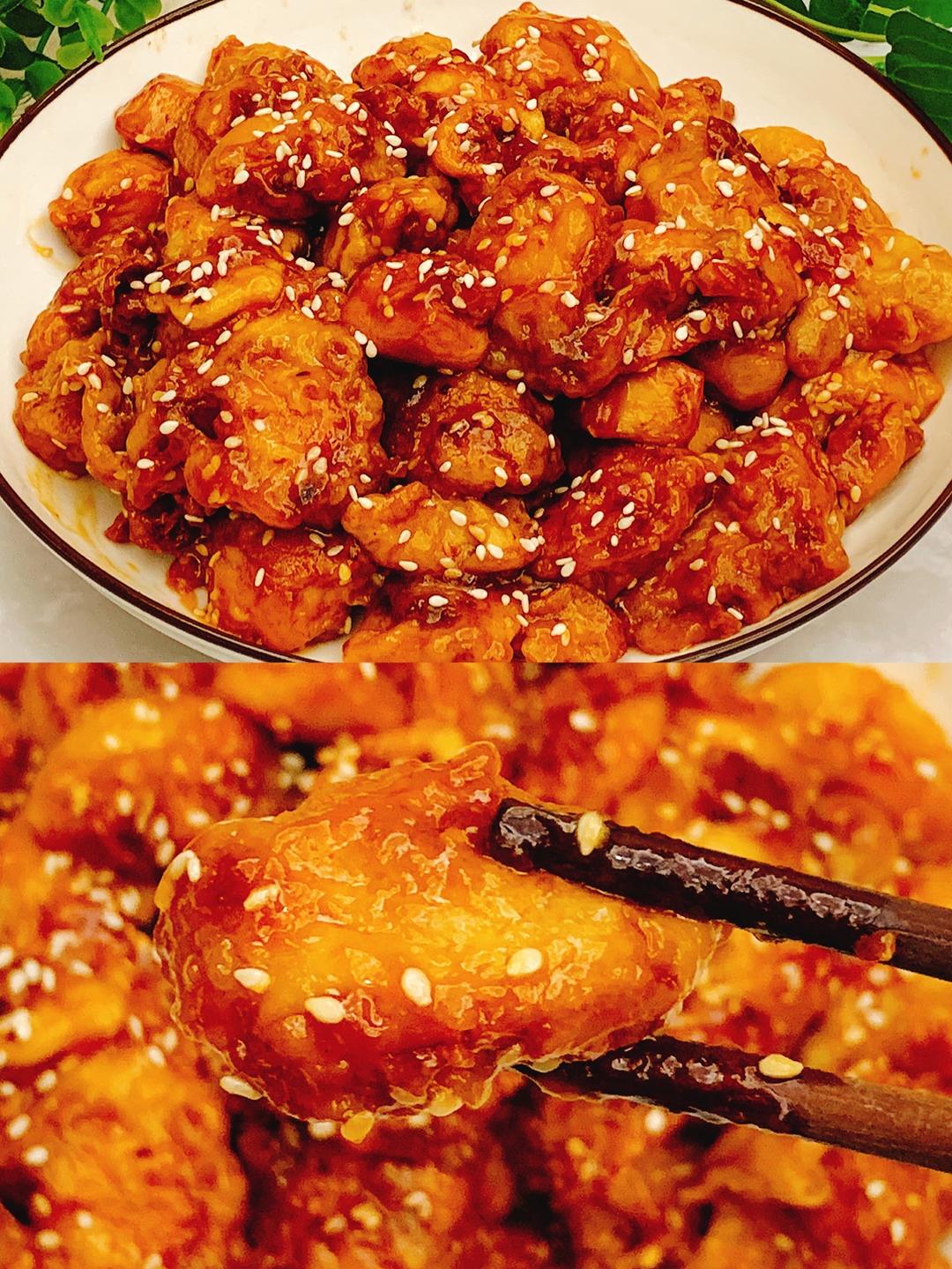 酸甜开胃外酥里嫩的糖醋鸡块