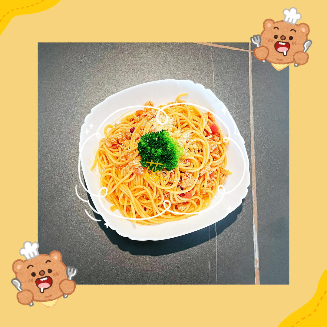 🎈小朋友们的最爱——番茄肉酱意面🍝