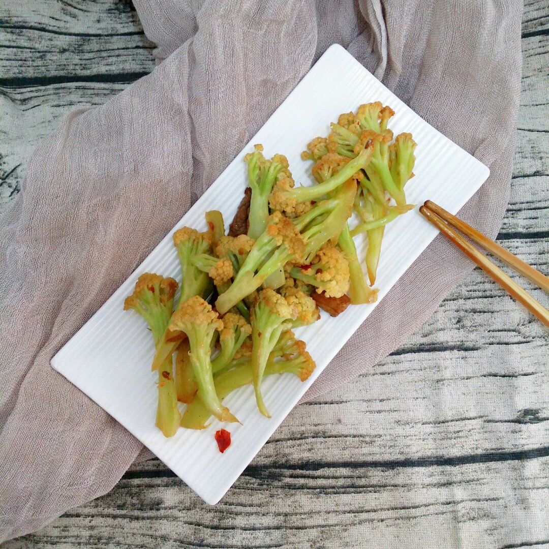 干锅花菜-新手下厨 Fried Chinese Cauliflower