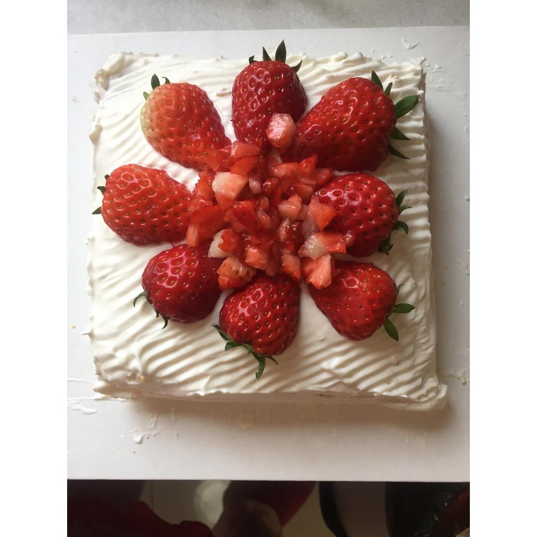 方形水果夹层蛋糕