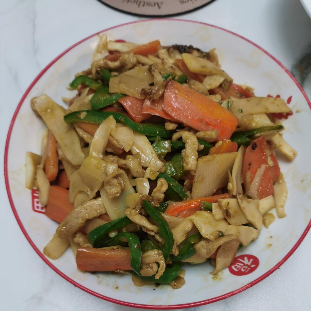糯米笋炒肉：香辣脆嫩，江西特色❗❗