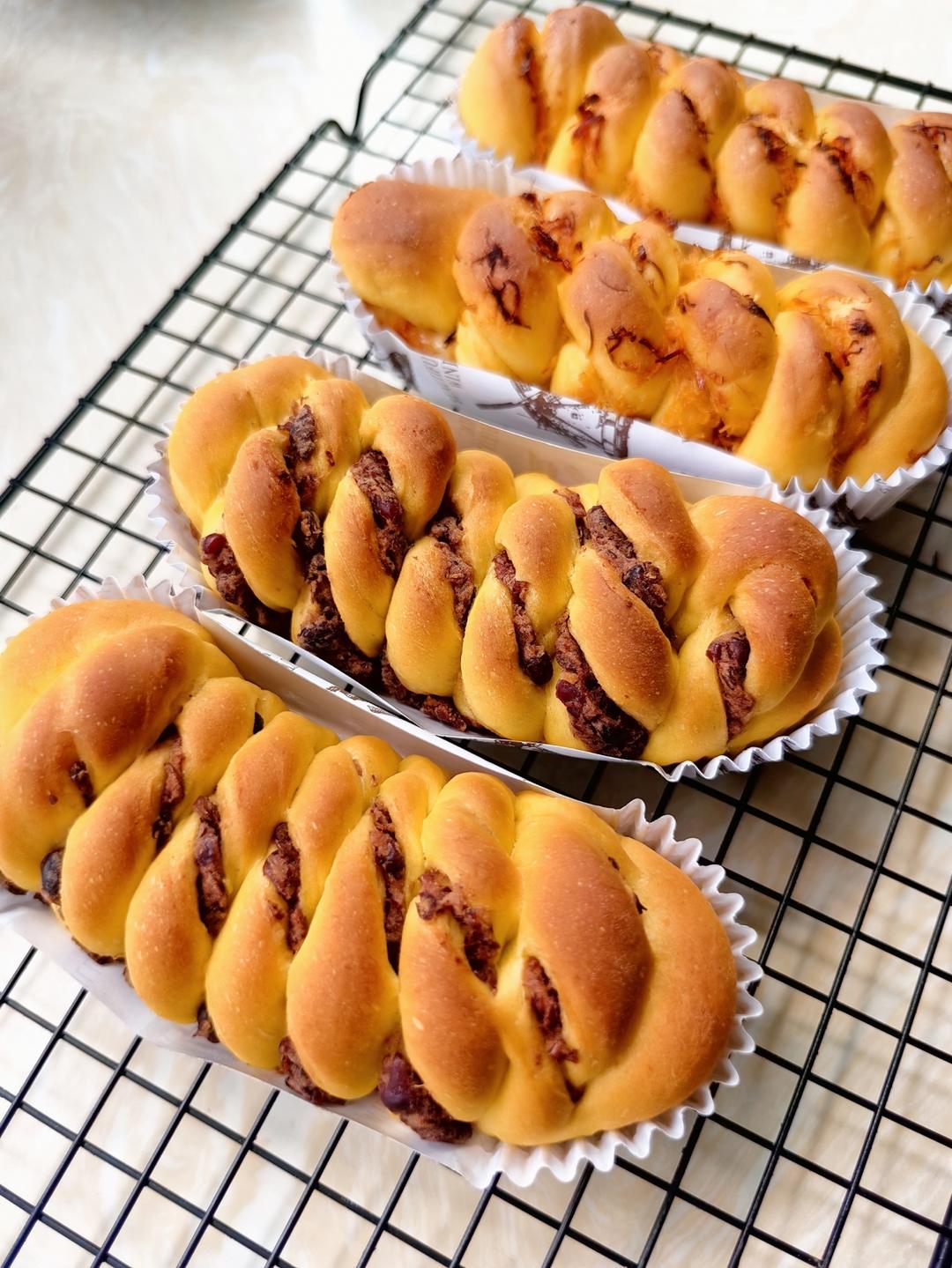 日式南瓜蜜豆包