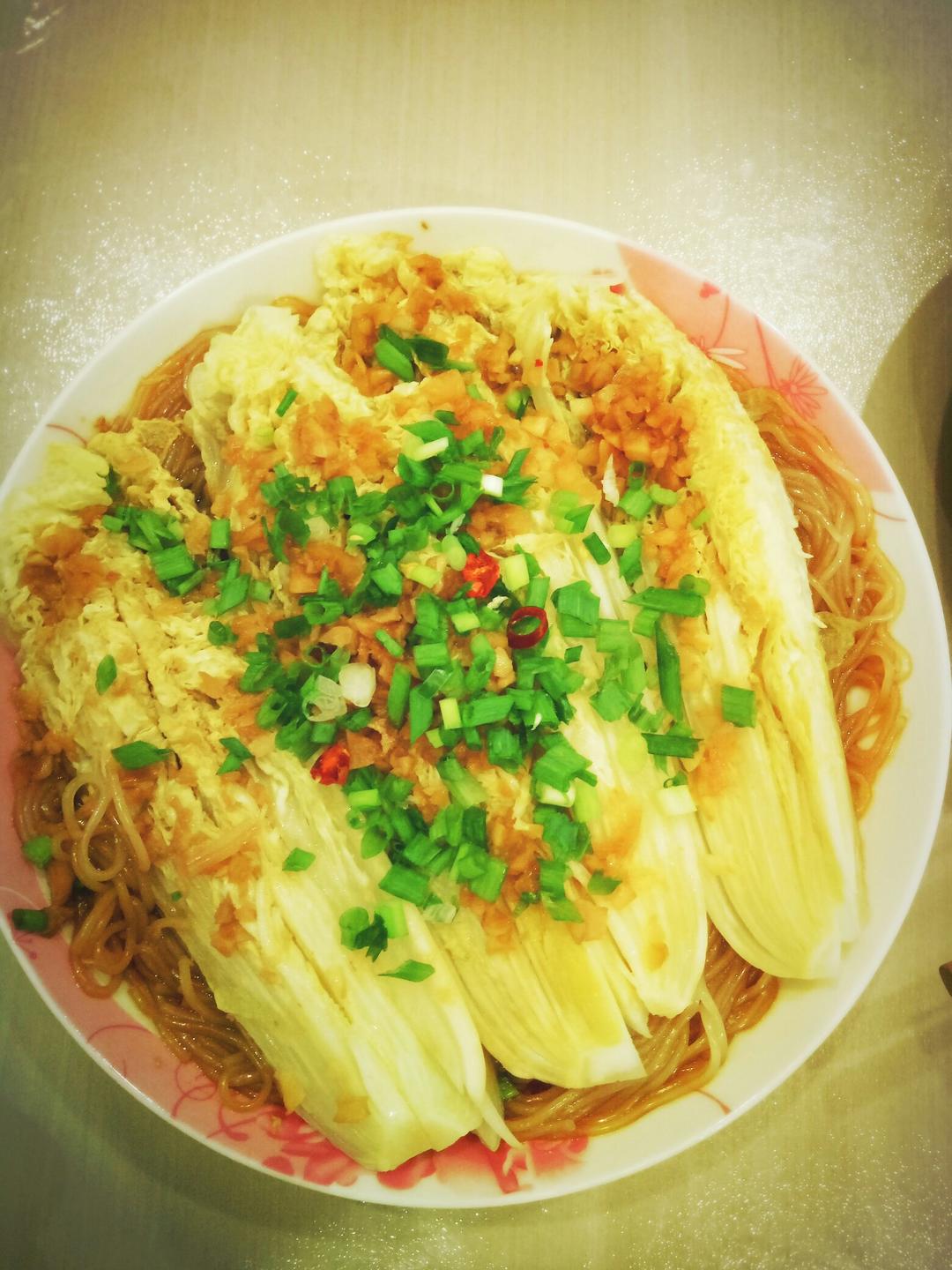一百种表情v做的蒜蓉粉丝蒸娃娃菜