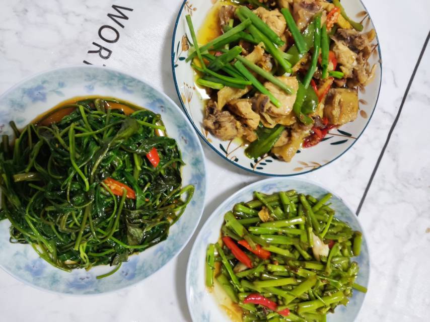 香辣下饭空心菜梗