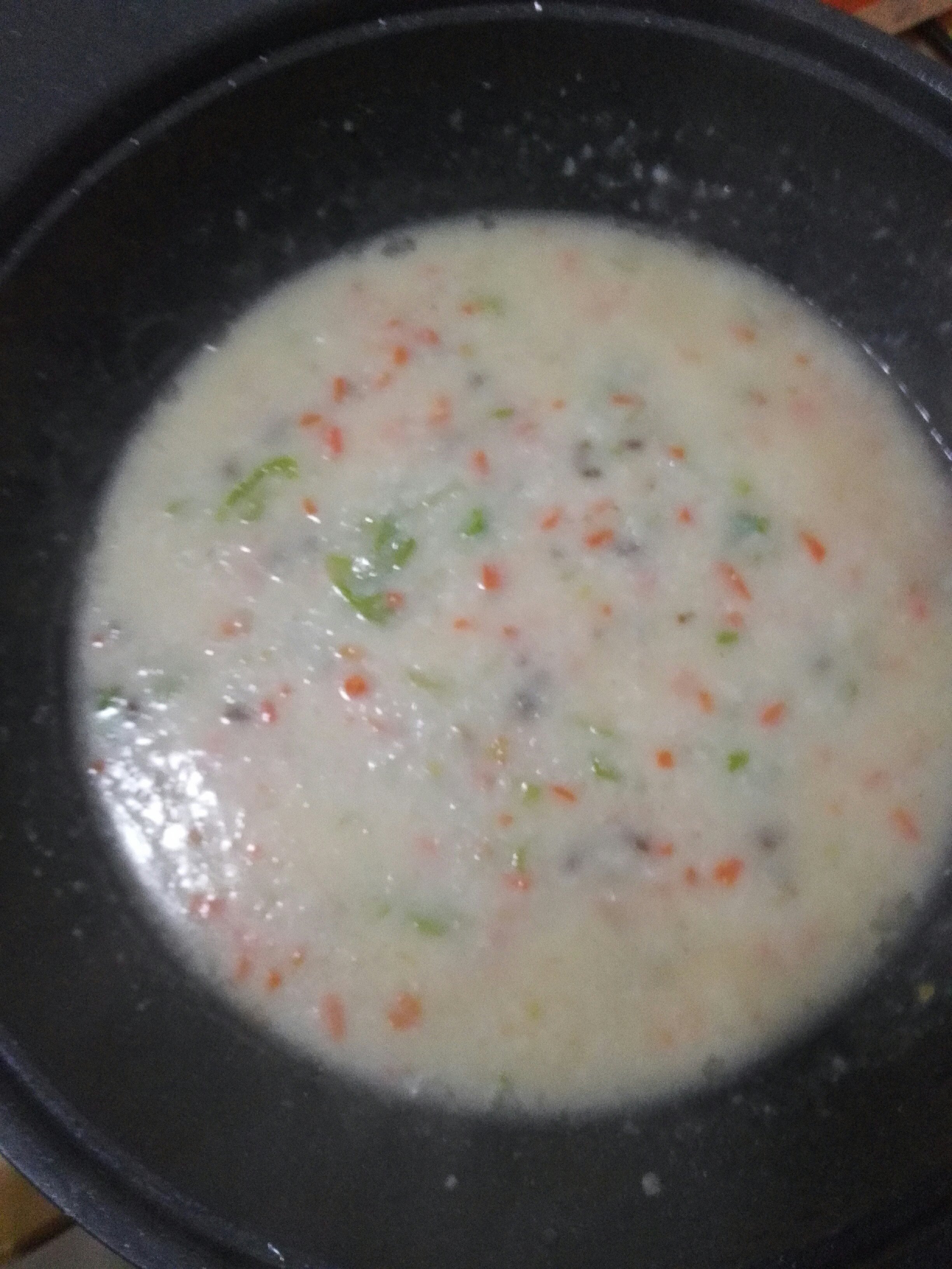 胡萝卜羊肉蔬菜粥的做法