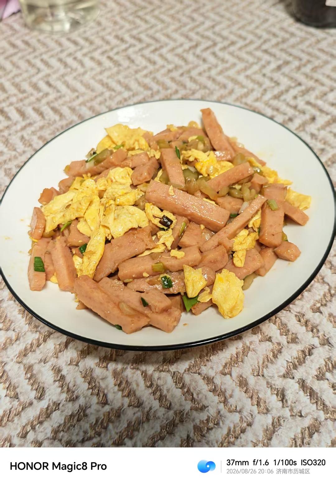 佐粥小菜~榨菜火腿炒鸡蛋