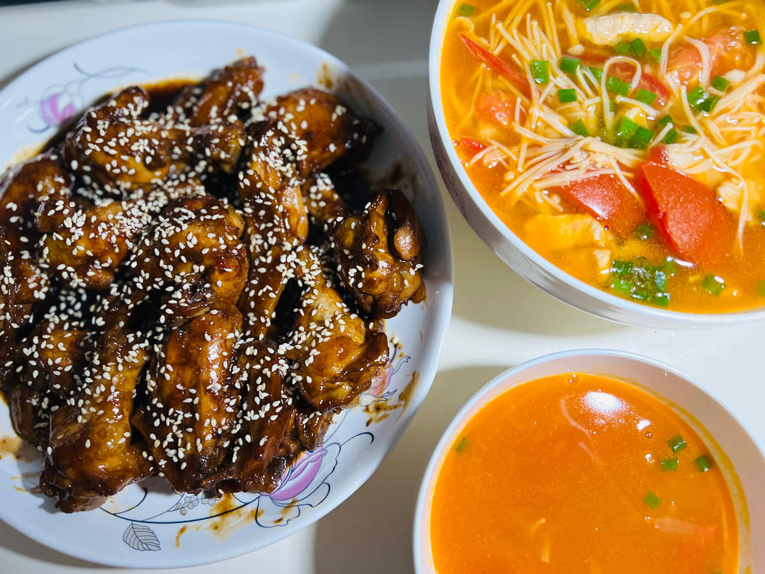 低脂低卡减脂餐‼️家常快手菜‼️番茄金针菇‼️好吃不胖