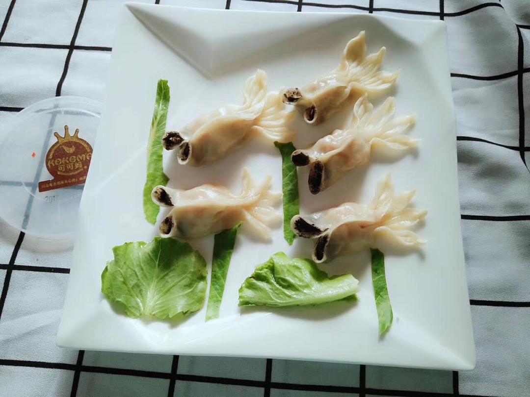 可可妈手工宝宝辅食：金鱼蒸饺