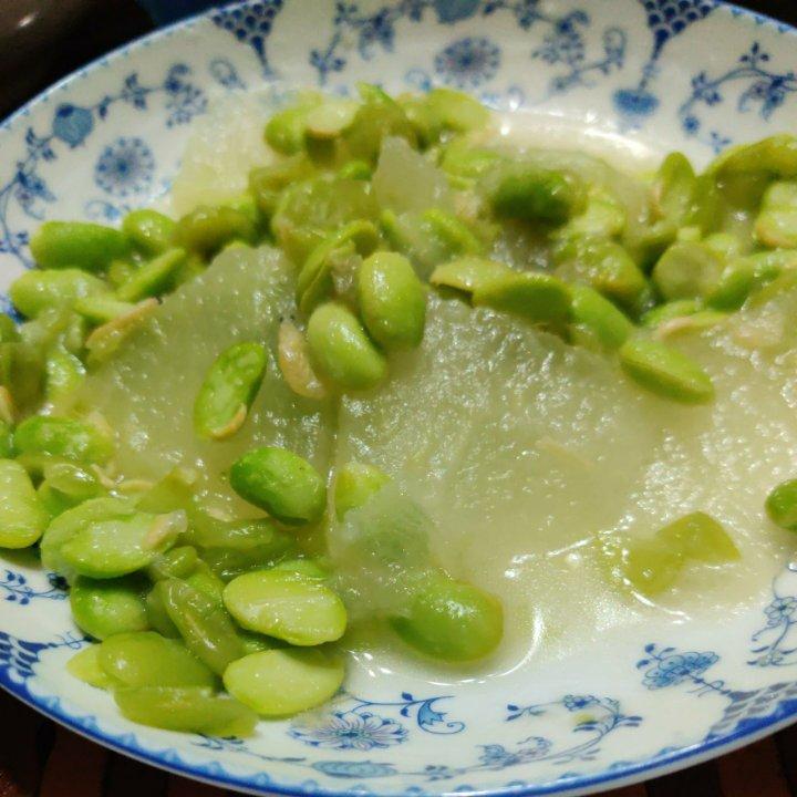 开洋毛豆烧冬瓜
