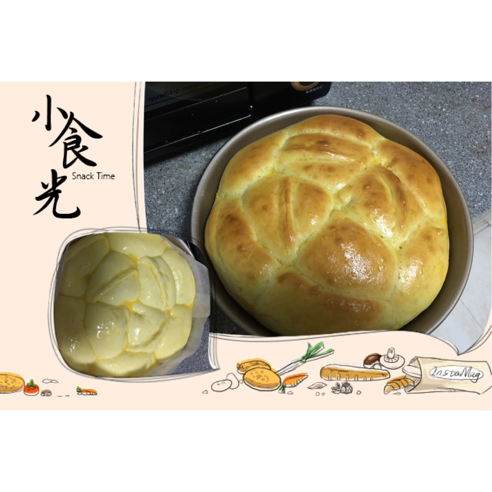 培根芝士花朵面包