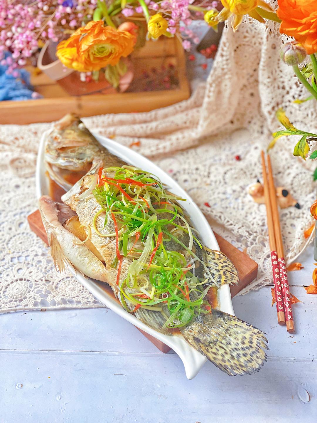 清蒸桂鱼💯原汁原味更鲜美‼️的做法