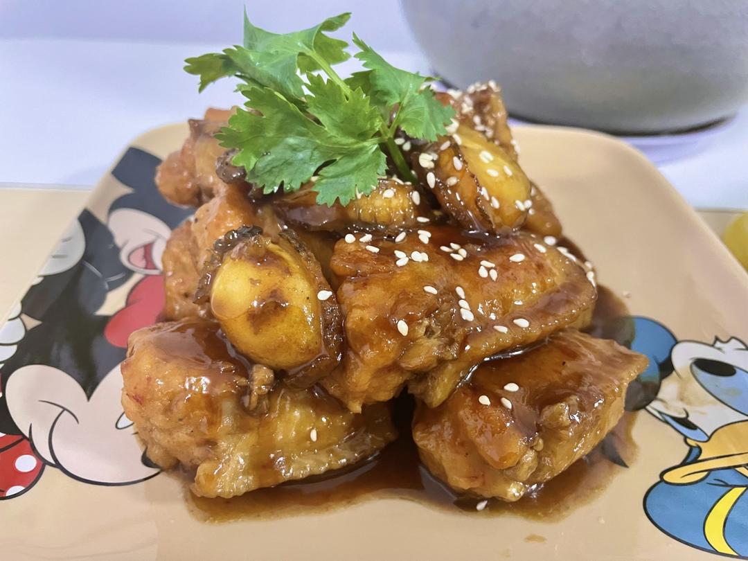 【鸡翅酿虾滑】