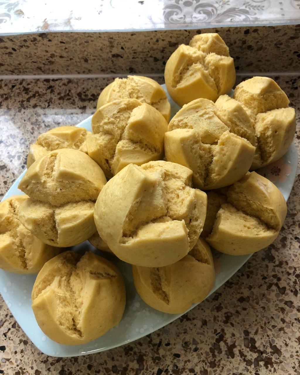 baby晨-9做的玉米面馒头