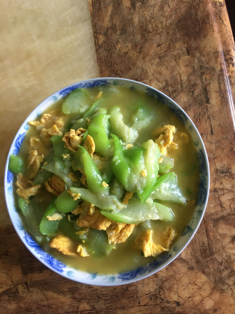 丝瓜炒鸡蛋！