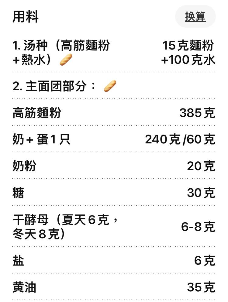 纯奶手撕吐司的做法 步骤1