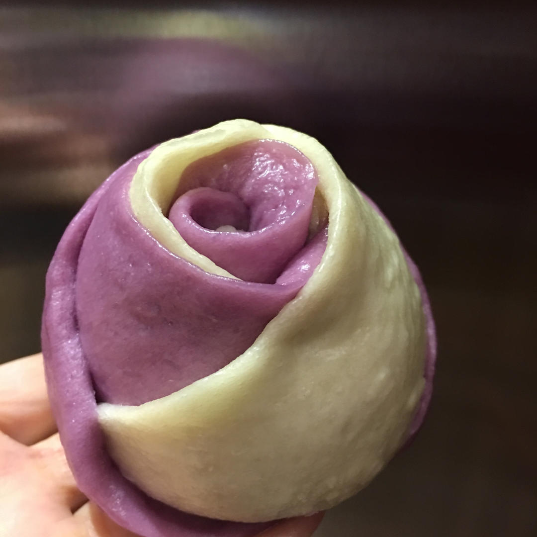 紫薯玫瑰馒头