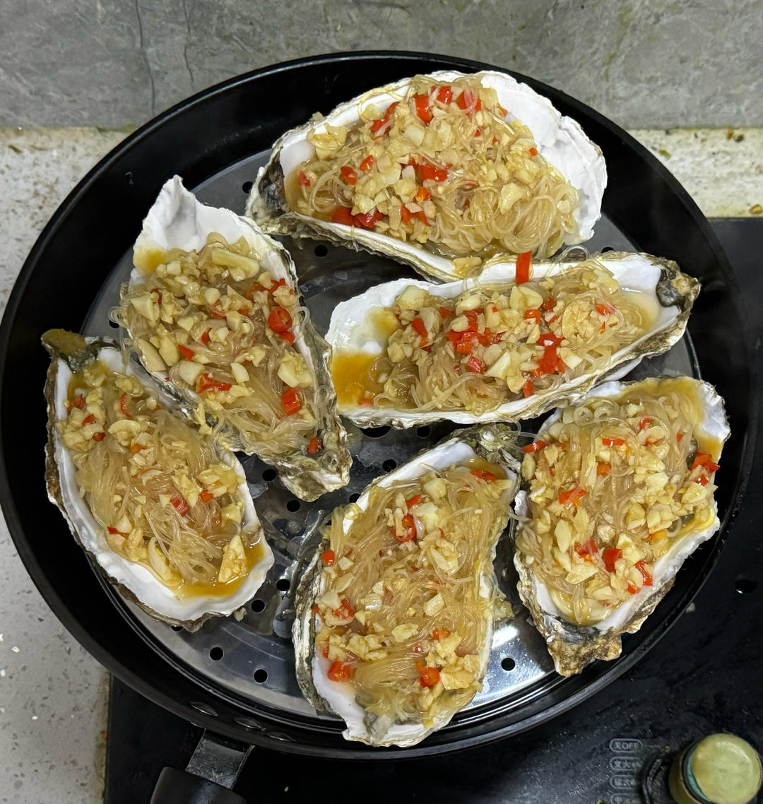 蒜蓉生蚝｜空气炸锅还原路边摊味道！