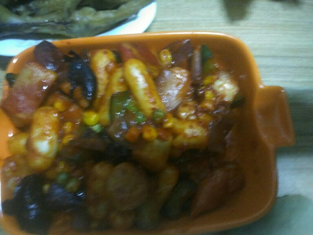 奥尔良鸡肉芝士年糕卷