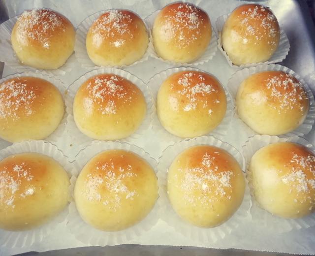 提子椰蓉面包(一次发酵)的做法