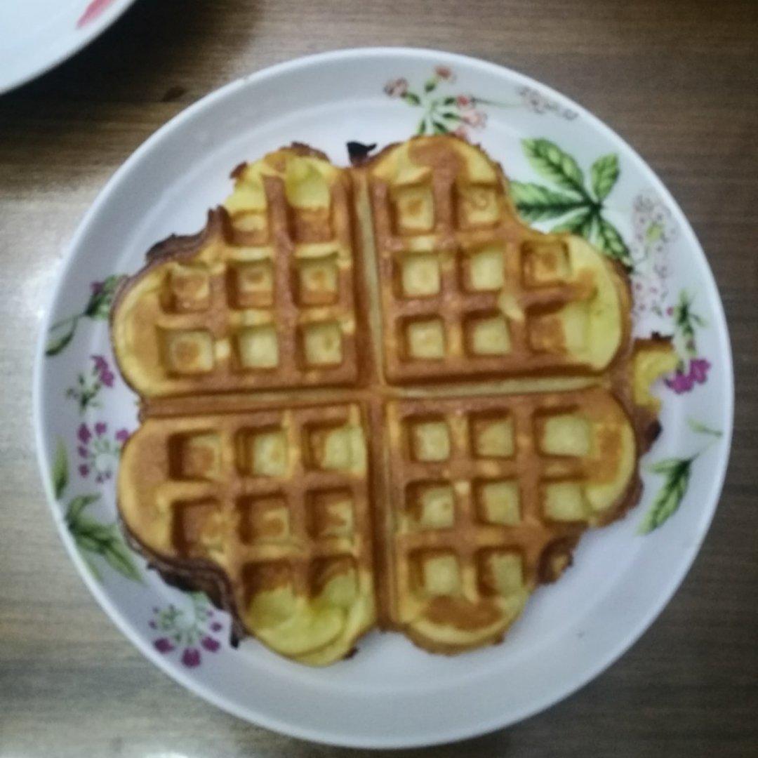 酸奶糯米华夫饼