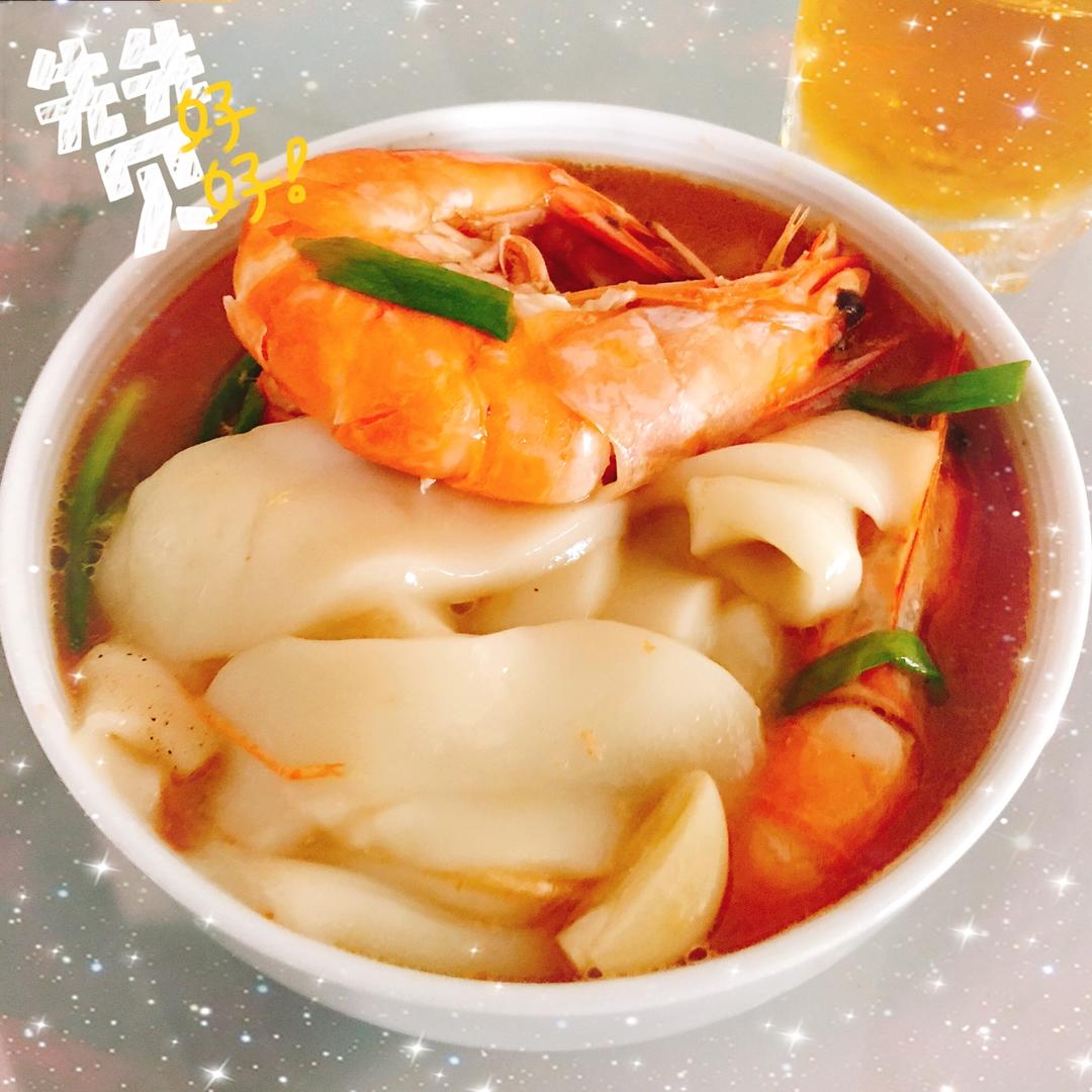 油焖大虾煮年糕