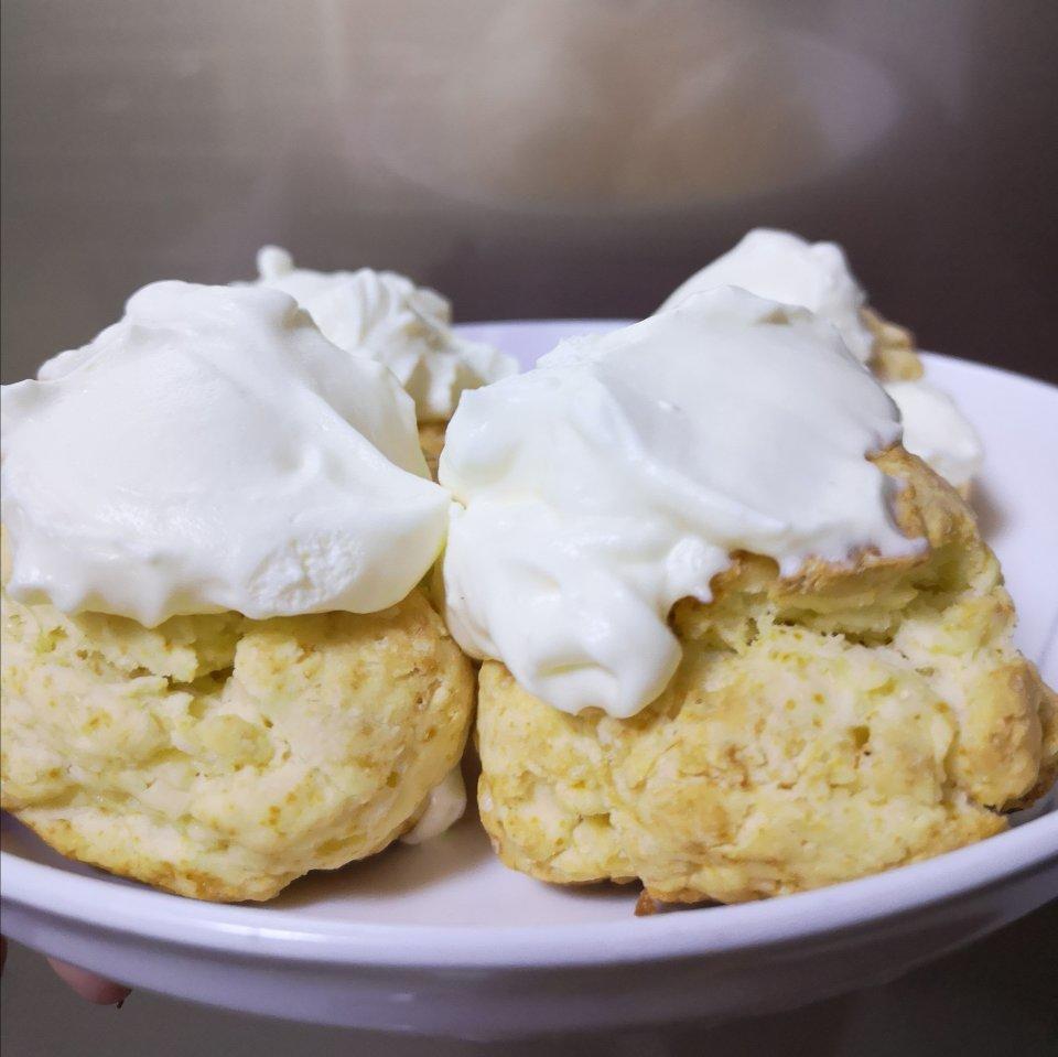 快手淡奶油玫瑰松饼