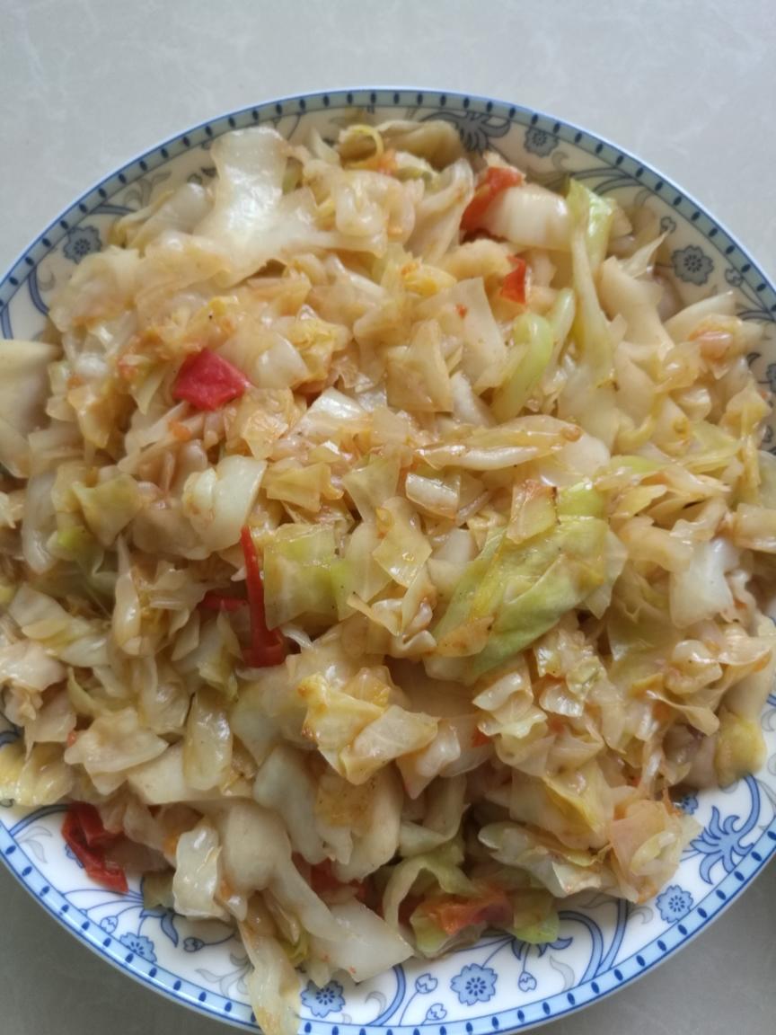 西红柿炒莲花白