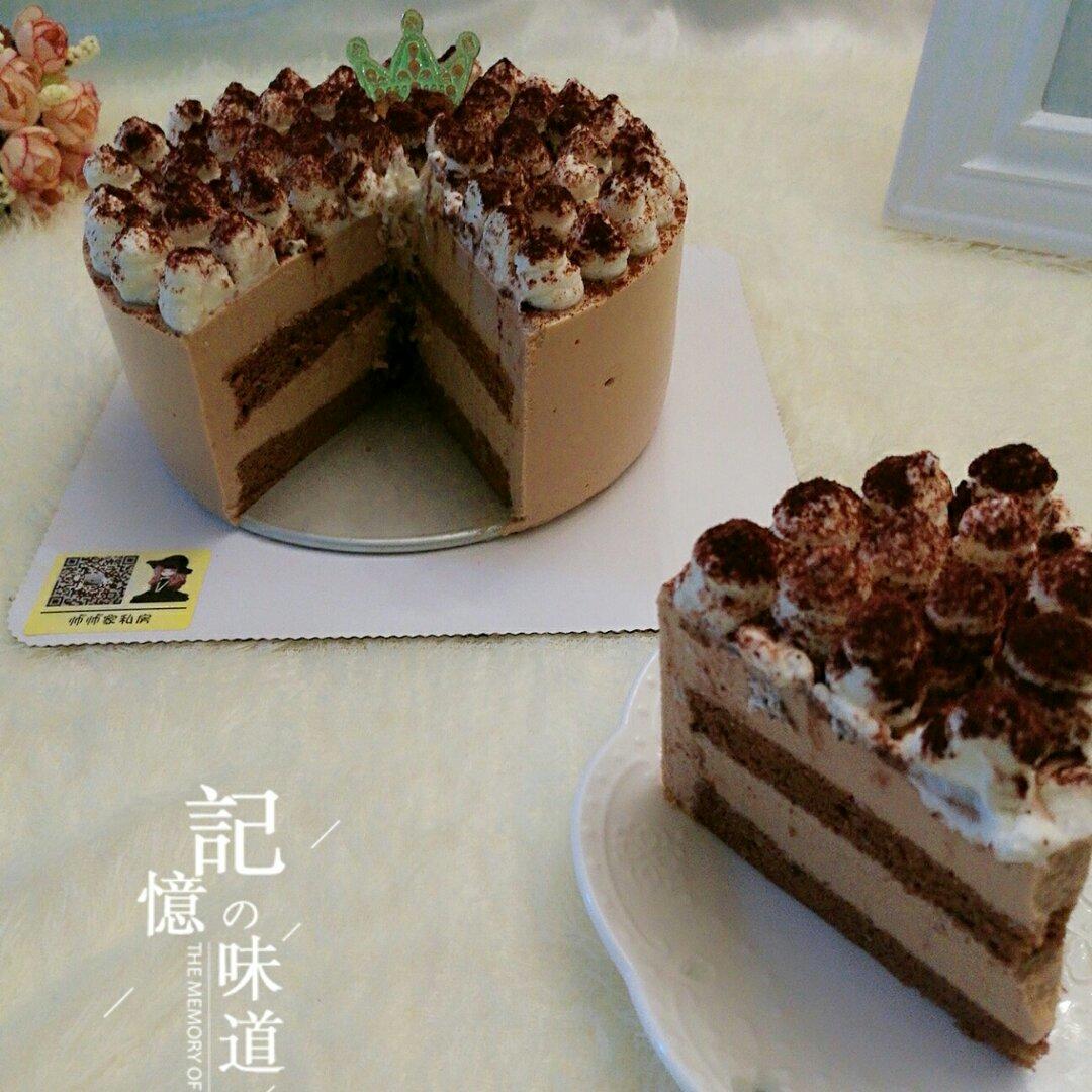 ss滴麻麻做的浓郁巧克力慕斯蛋糕6寸