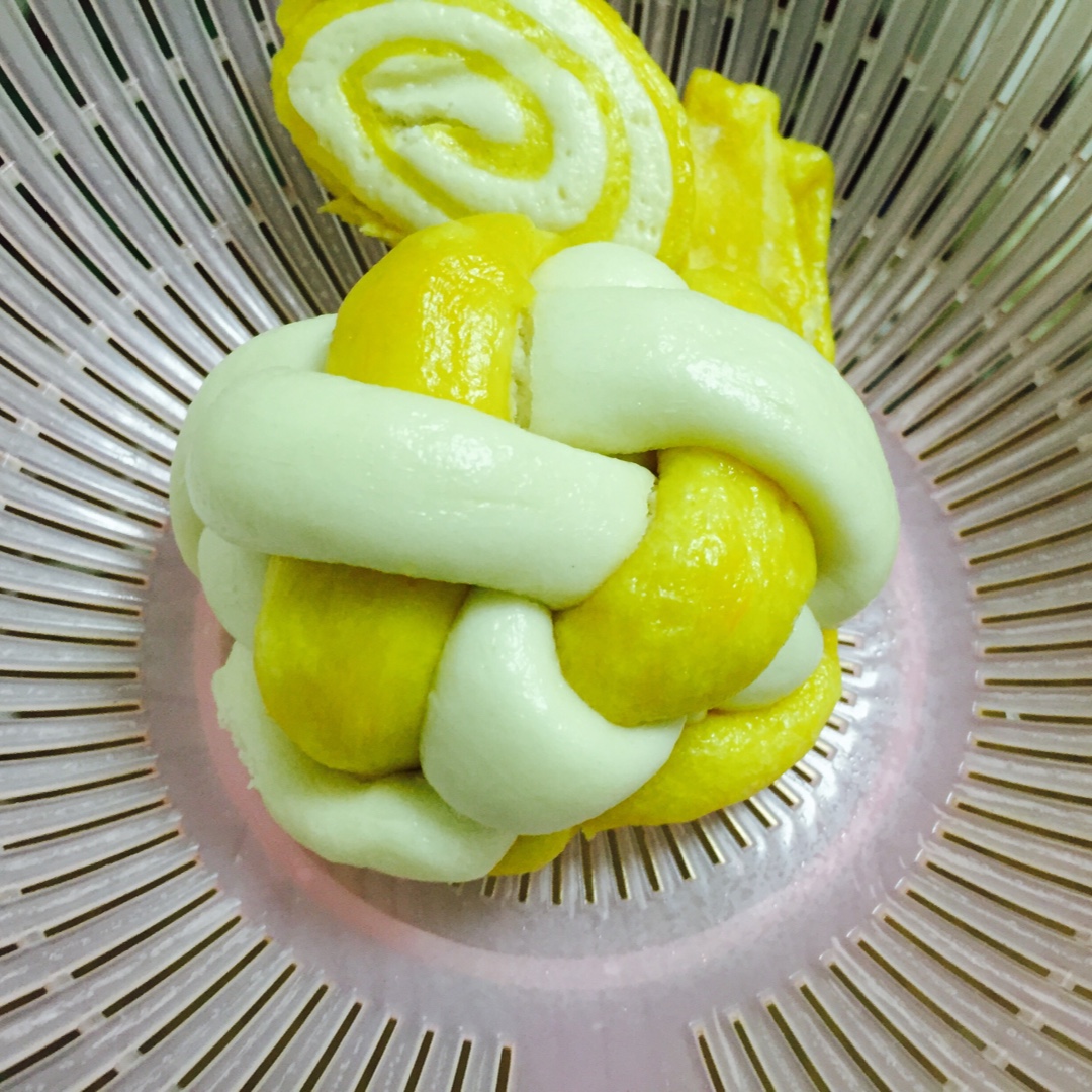 渐变紫薯绣球馒头