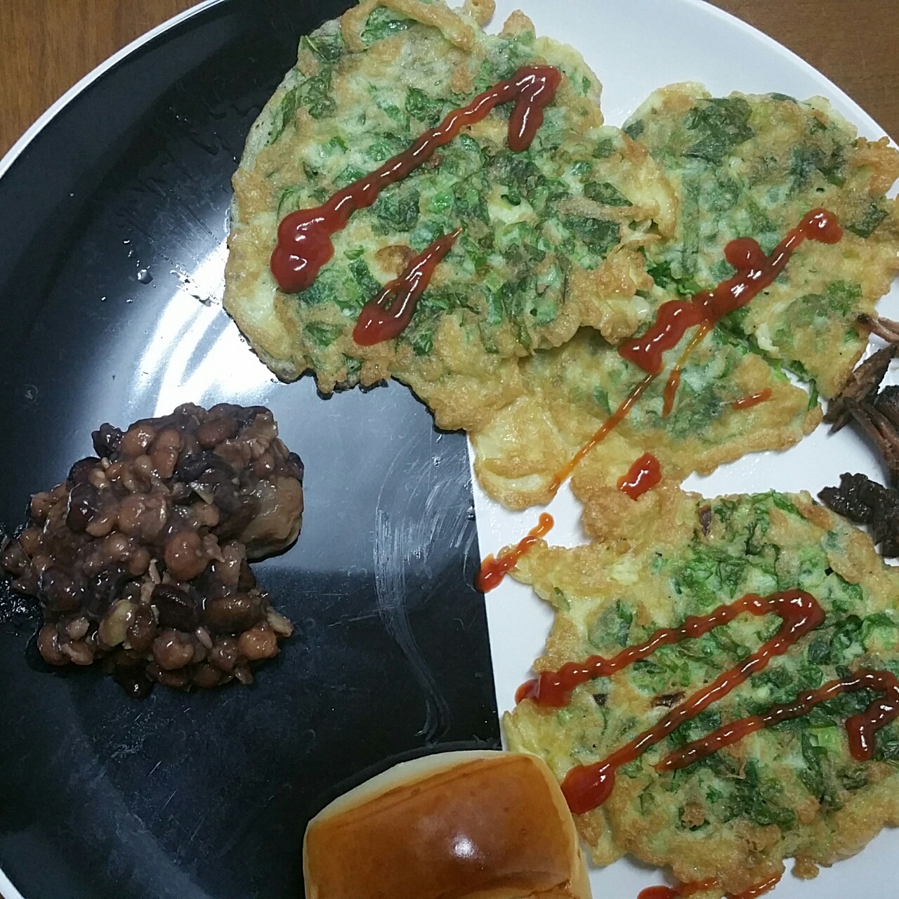 小白菜火腿鸡蛋饼