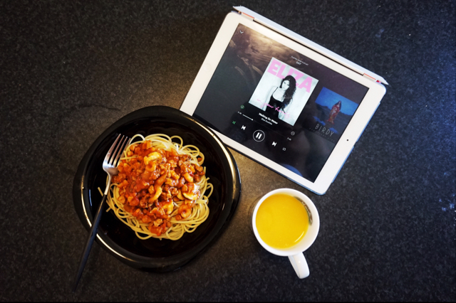 蕃茄蘑菇肉酱意大利面