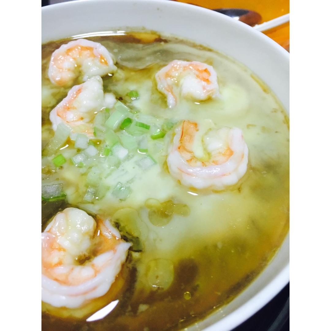 虾仁豆腐蒸水蛋