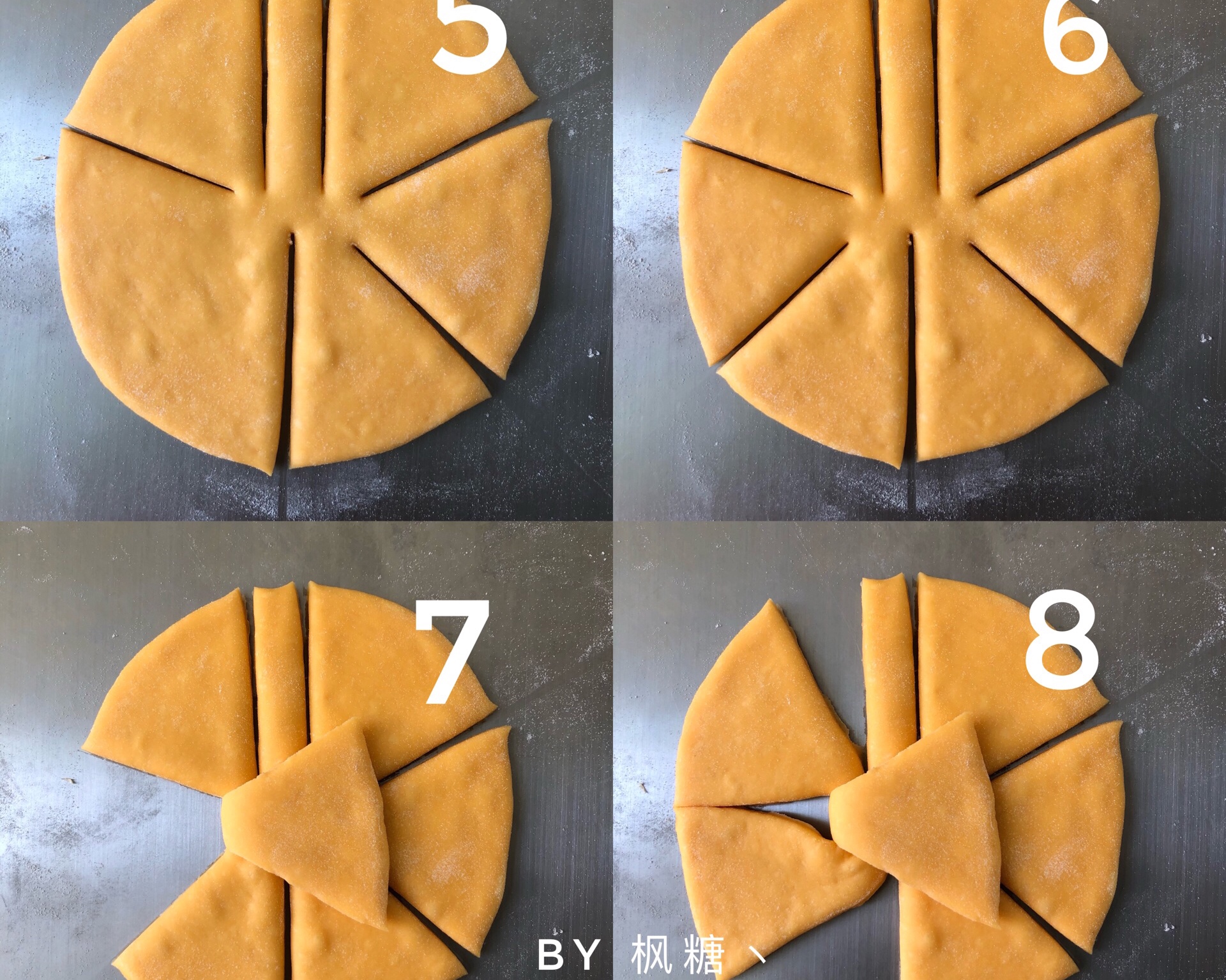 金灿灿的胡萝卜蝴蝶结面包的做法 步骤8