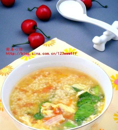 小米粒疙瘩汤的做法
