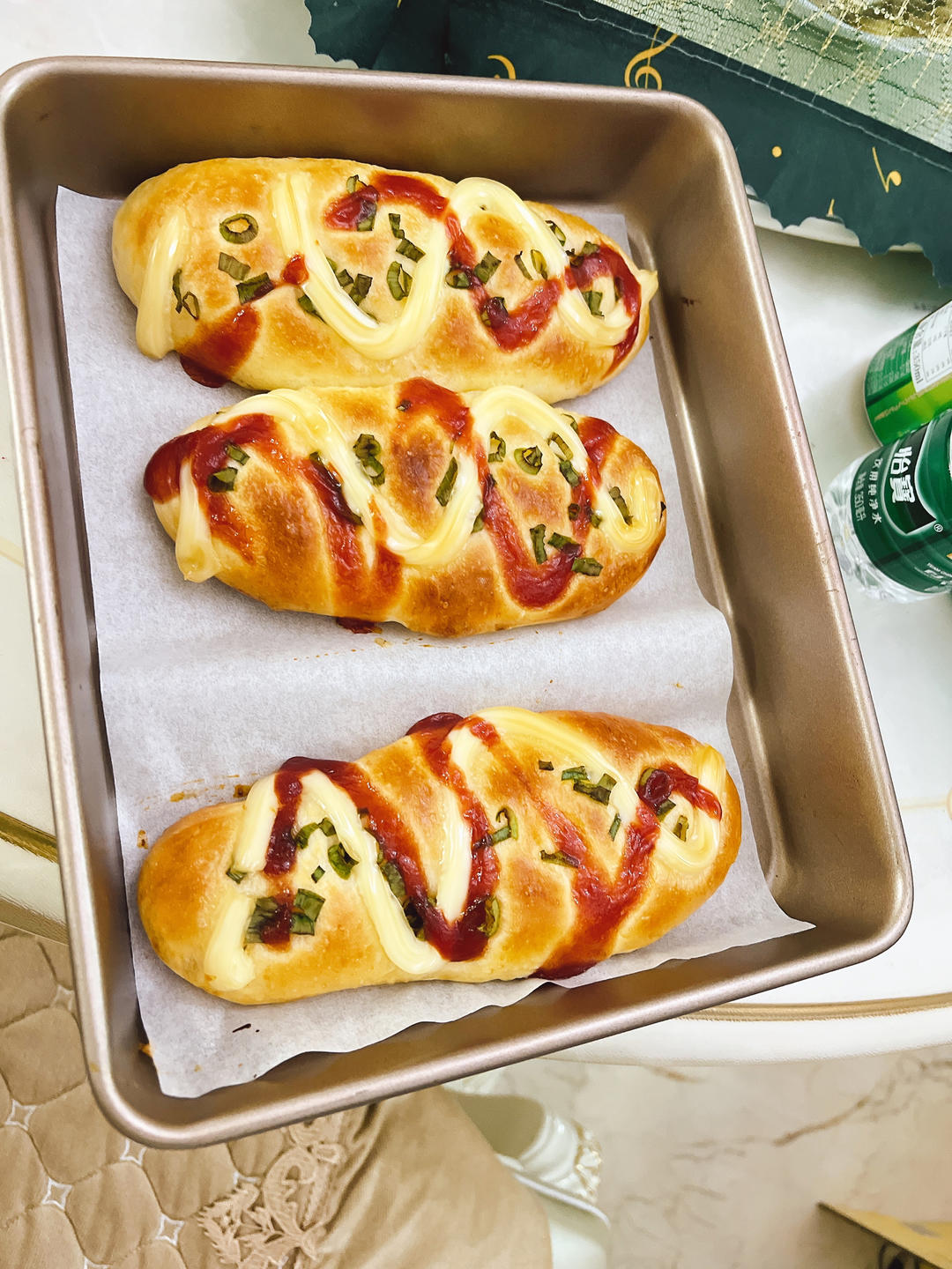 超软日式香葱芝士面包，快速中种法发酵，简易整形方法，新手必做