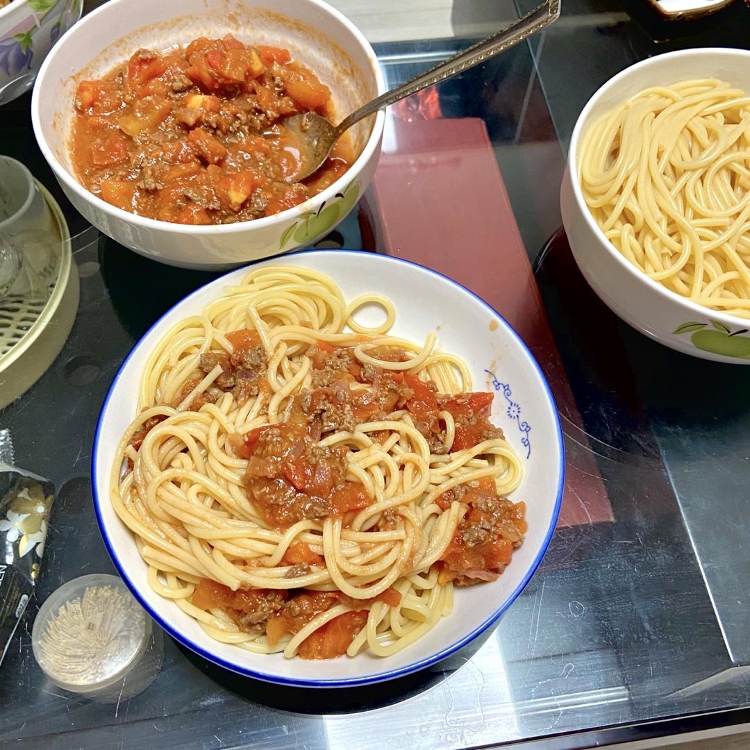 番茄肉酱意大利面