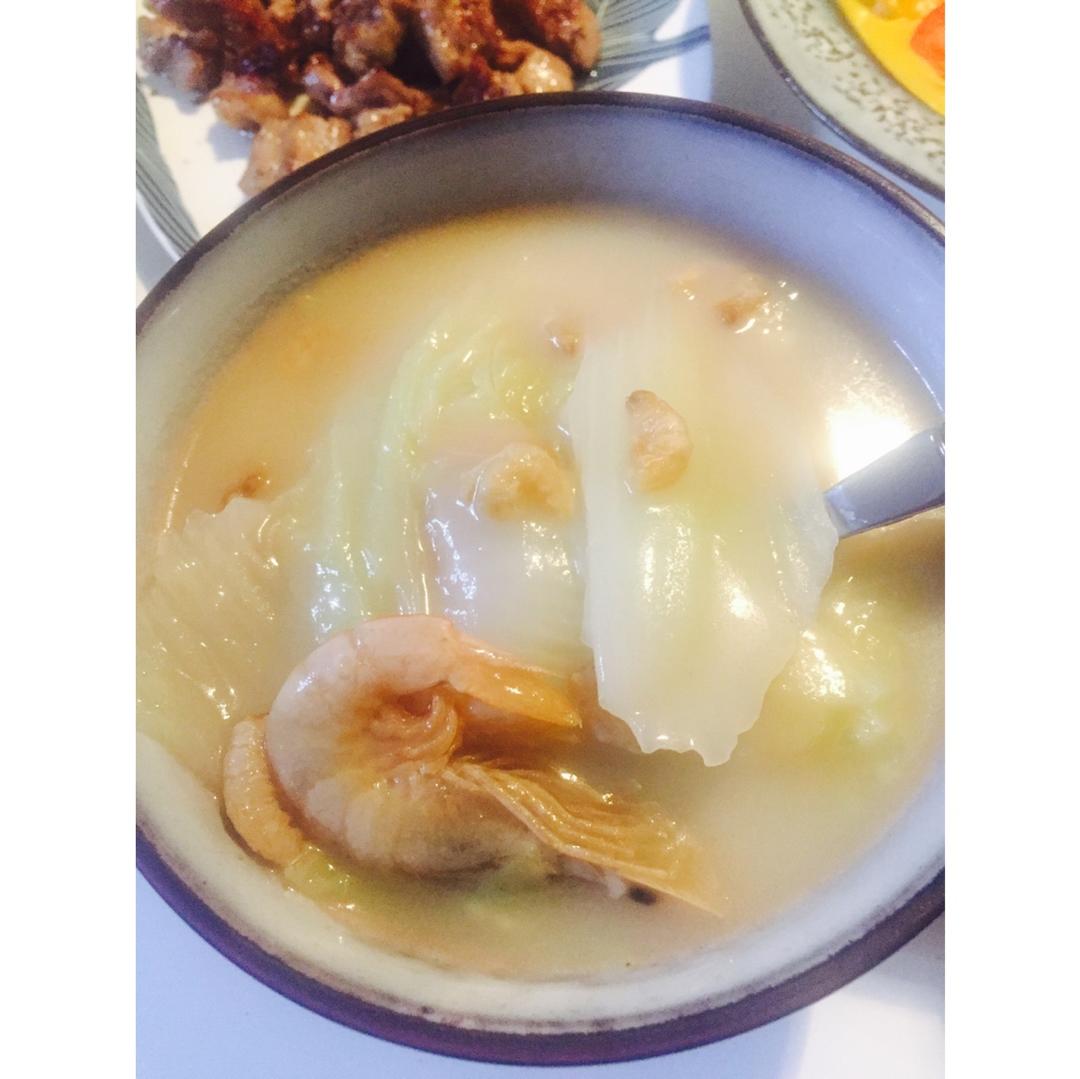 karas666做的虾米(皮)白菜汤