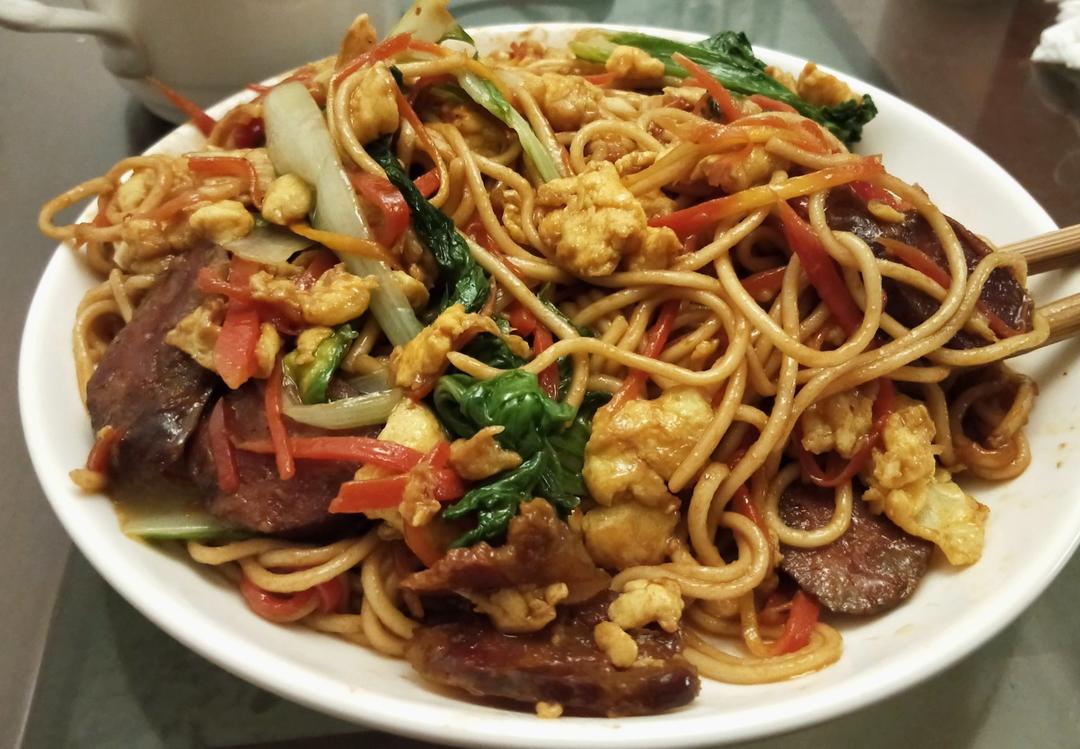 秒杀路边摊的炒方便面