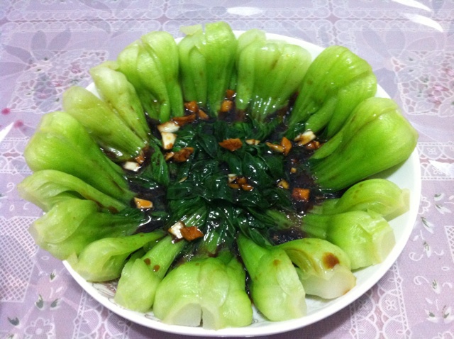 幸福美天做的蚝油上海青