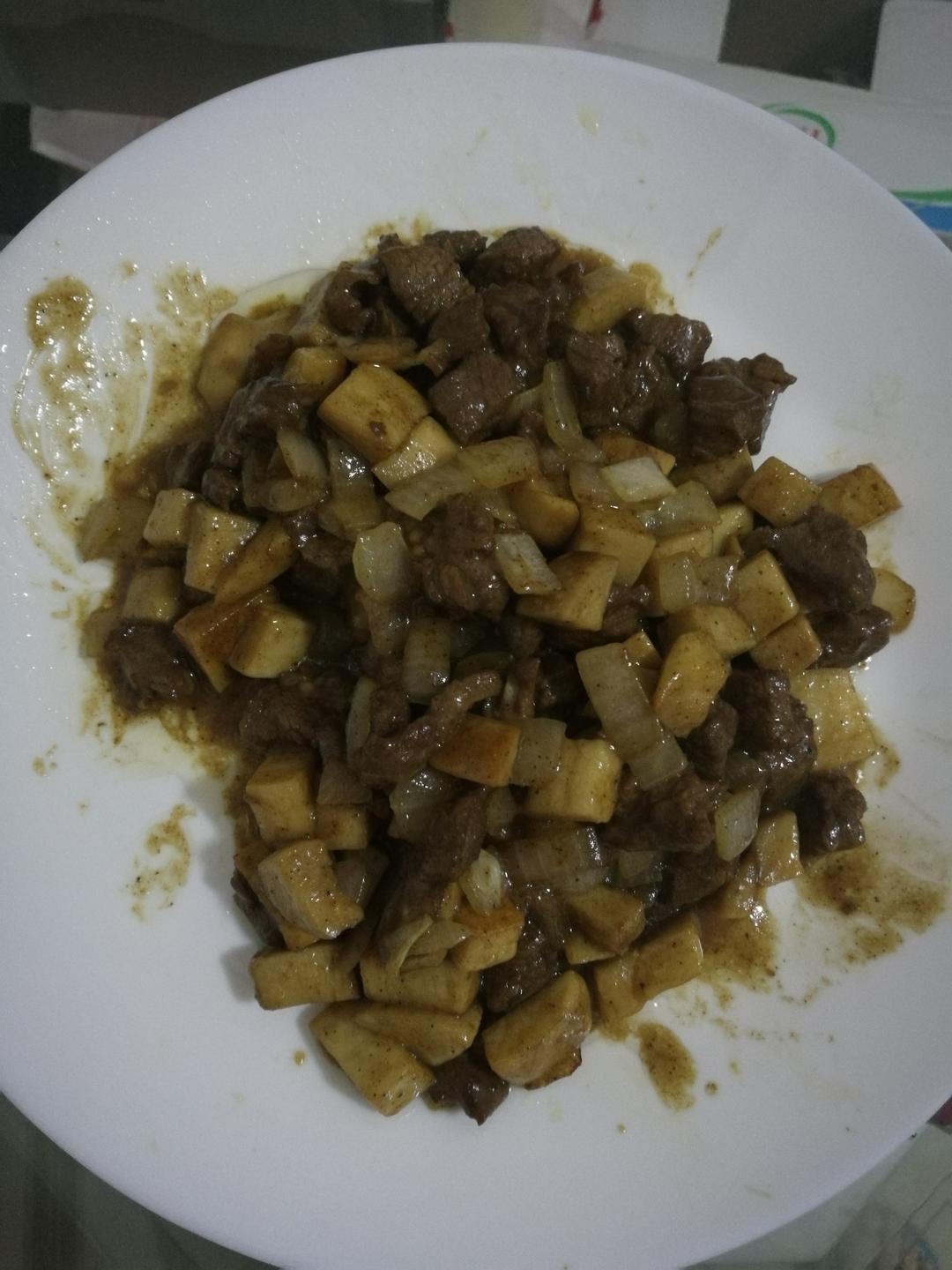 黑椒杏鲍菇牛肉的做法