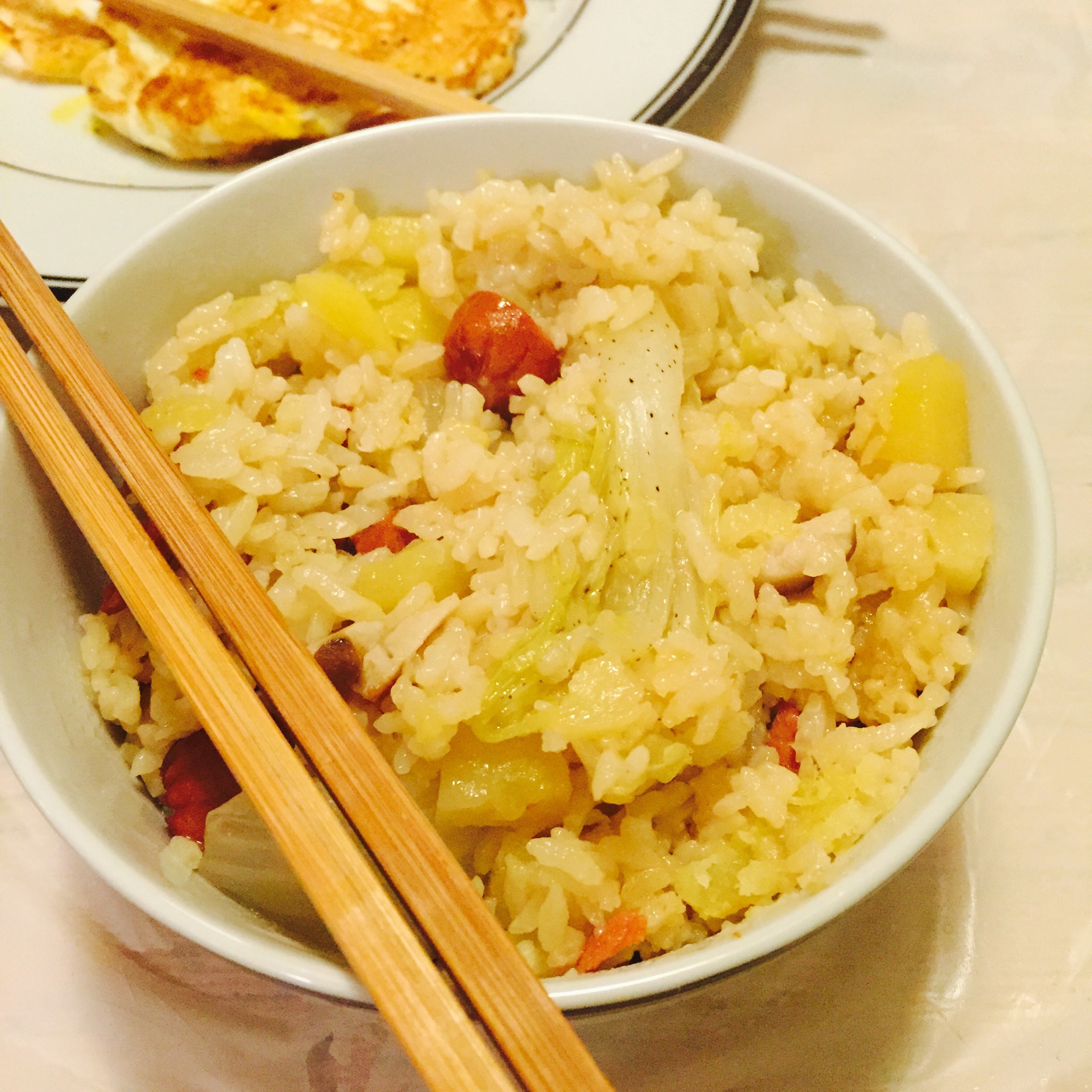 香肠土豆焖饭【一人也要吃好版】
