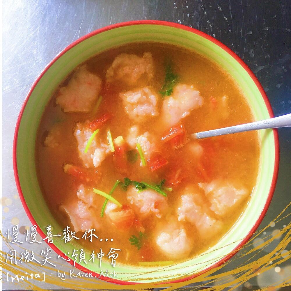 番茄虾滑汤