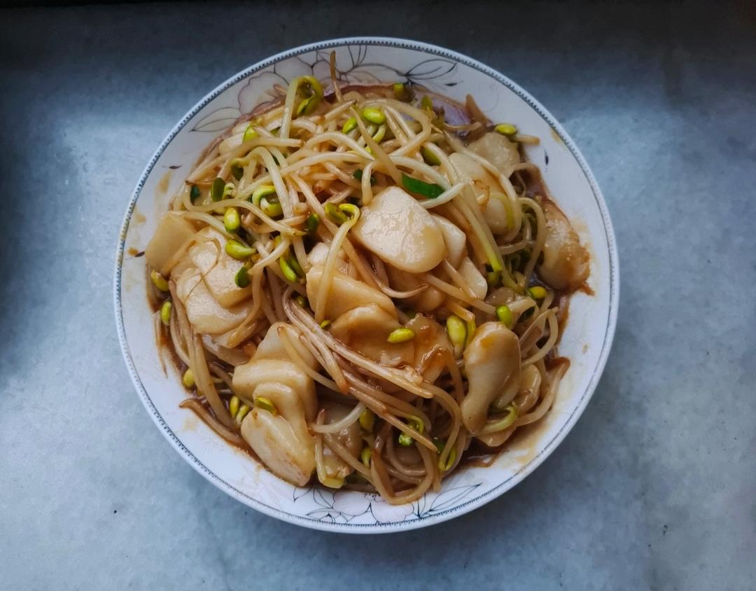 绿豆芽炒年糕