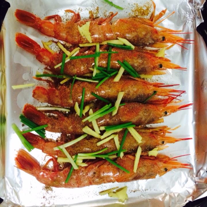 盐烤阿根廷红虾