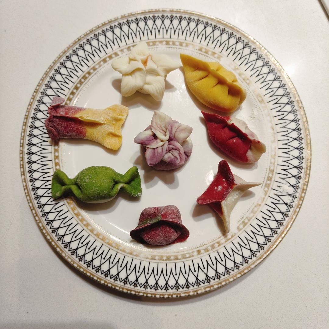 自制韧而不破的果蔬彩色饺子皮